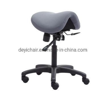 Two Lever Mechanism Office Fabric PU Upholstery up and Down Seat Angle Adjustment Saddle Shape Computer Chair