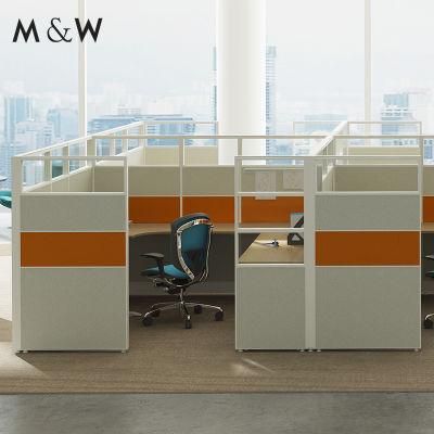 Factory Direct Sale Partition Modular Furniture L Shaped Desk Manufacturer 6 Person Workstation Office Workstation