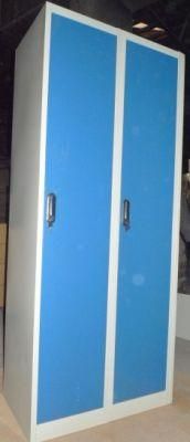 2 Door Locker Wardrobe with Hanger and Shelves