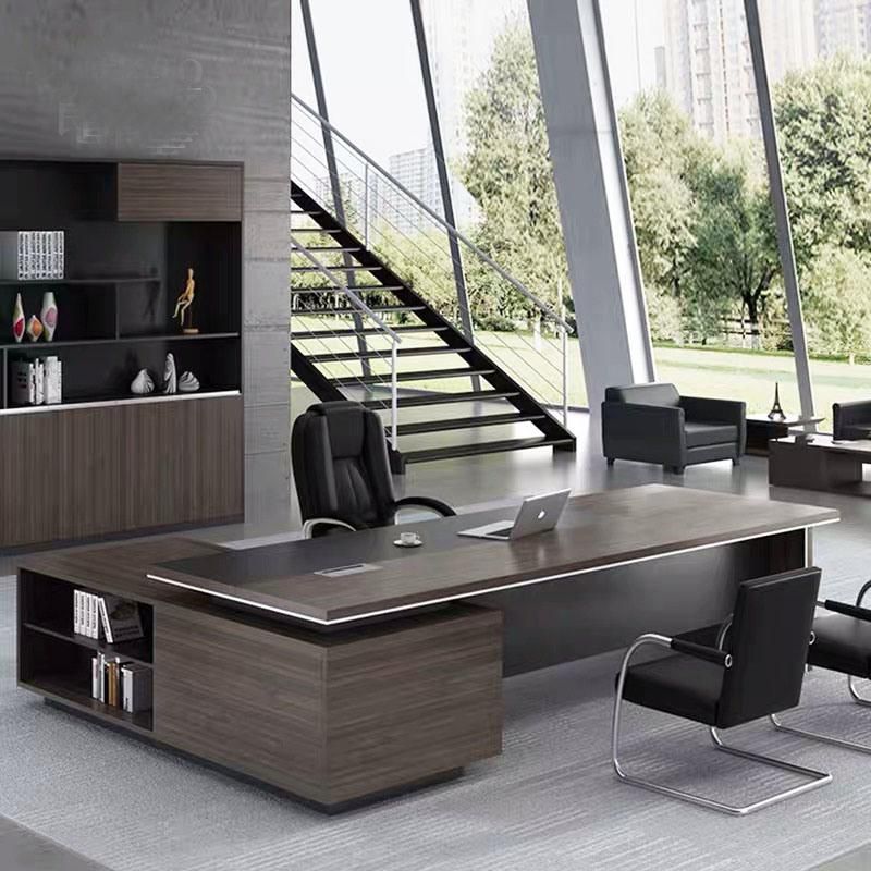 Custom L Shape Table Manager Office Executive Desk with Return