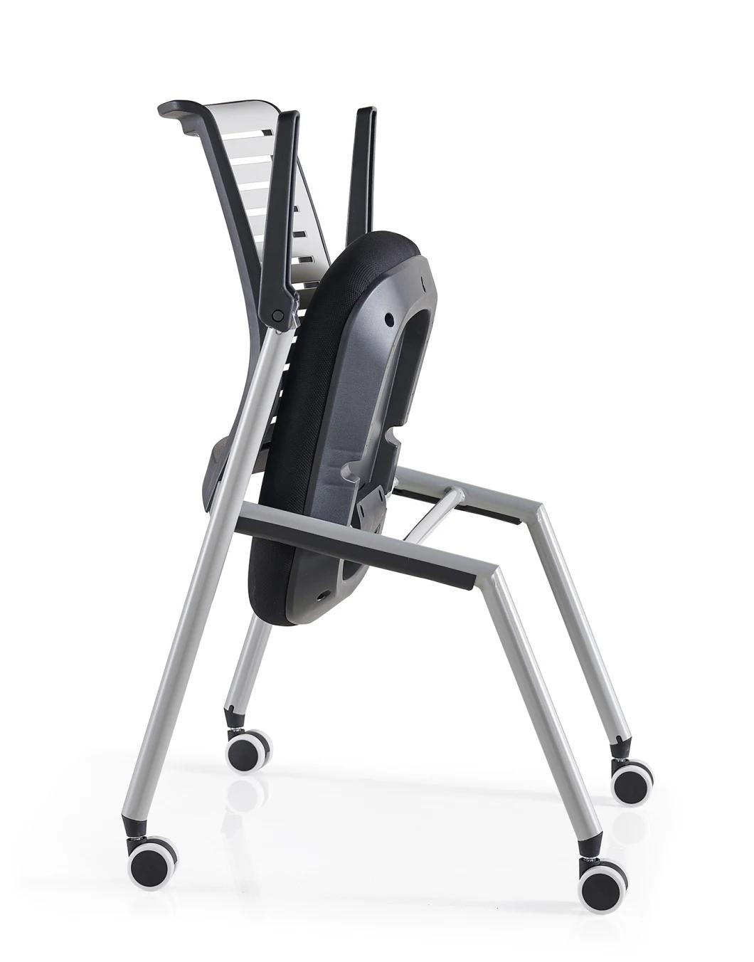 Movable Wheels Grey Leather Morden Office Furniture Chairs