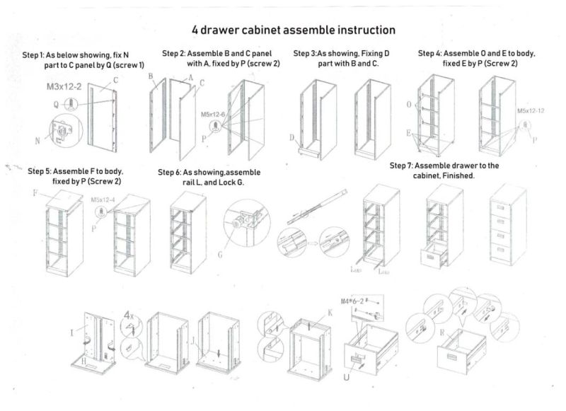 Hanging A4 Folder Vertical Steel Office File Cabinet