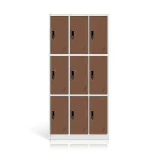 China Supply High Quality Metal Fittings Hot Sale Nine Door Wardrobe