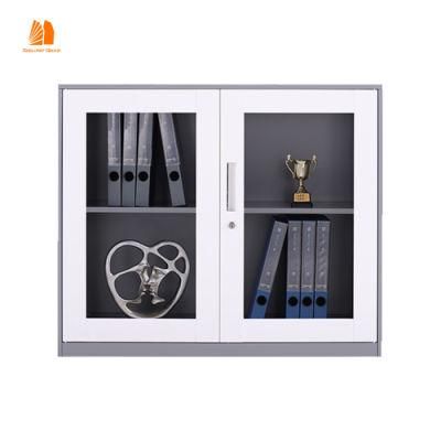 Office Furniture Metal/Steel File Cabinet Two Glasse Door