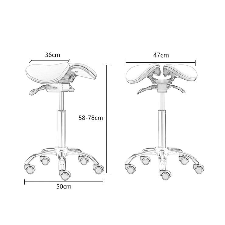 Split Ergonomic Saddle Seat Adjustable Tilt Office Chair Smart Stool