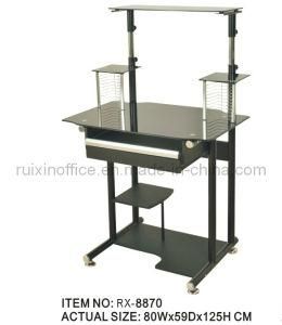 Ergonomic Glass Computer Desk for Office (RX-8870)