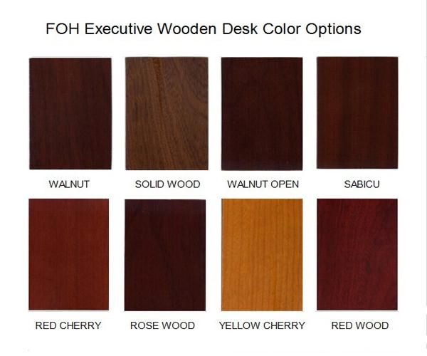 High Grade Antique Walnut Color Executive Desk Set Furniture
