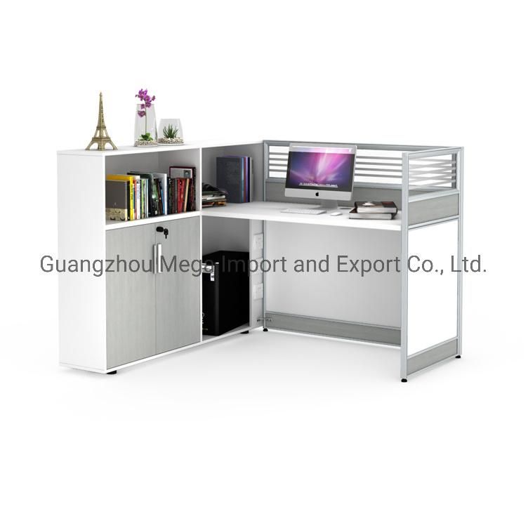 Single Seat L Shape Office Staff Work Table for Wholesale