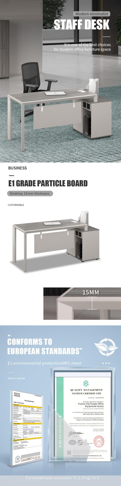 Factory Modular Customized Partition Screen Cubicle Office Workstation Table