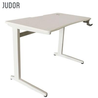 Judor Computer Gaming Desk Modern Desk Racing Table with Cup Holder, Headphone Hook Gaming Desk