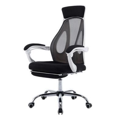 Factory Direct Good Quality Executive Rolling Mesh Chair with Footrest