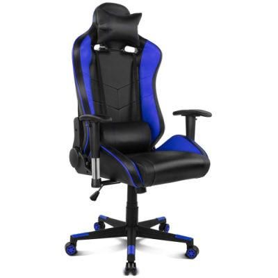 (ROJO-BU) Modern Blue PC Game Chair Office Computer Gaming Chair for Gamer