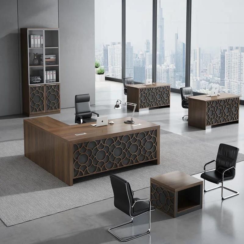 Exclusive Modern Office Executive Desk Luxury Manager Wooden Work Table Furniture