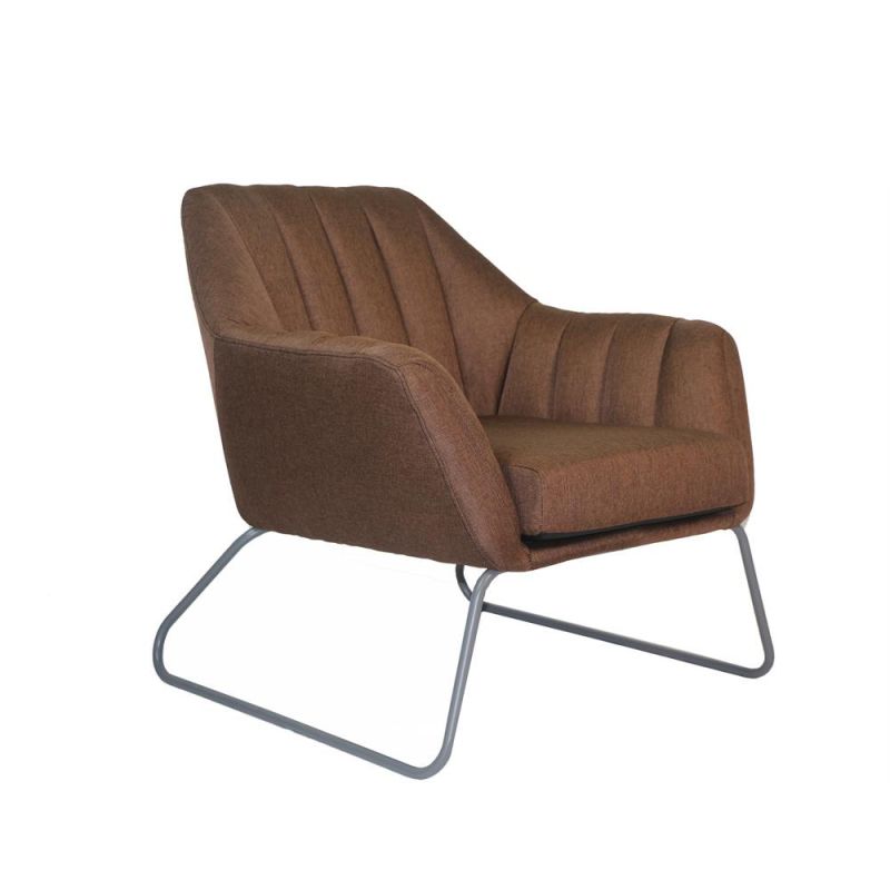 Ergonomic Recline Sofa Chair with Low Back Soft Cushion Fixed Base