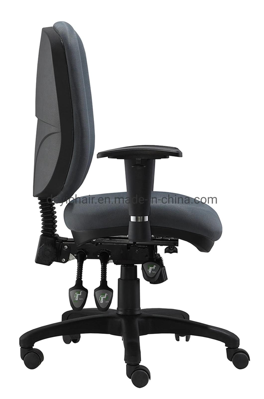 3 Lever Heavy Duty Mechanism with Seat Slider Ratcher Back with PU Available Armrest 350mm Nylon Base and Castors High Back Manager Office Chair