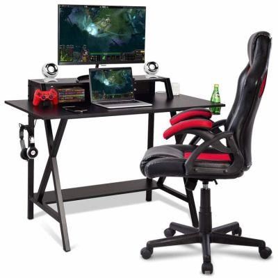 Judor Multifunction Gaming Desks Computer E-Sports Racing Table with Cup Holder Headphone Hook Gaming Desk