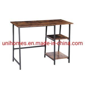 Home Office Computer Desk Study Writing Desk with Wooden Storage Shelf