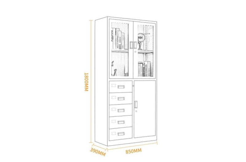 Steel Filing Storage Cabinet Office Three Drawers Steel Filing Cabinet