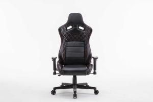 Comfortable PU Leather Adjustable Armrest Office Gaming Chair Swivel Racing Chair