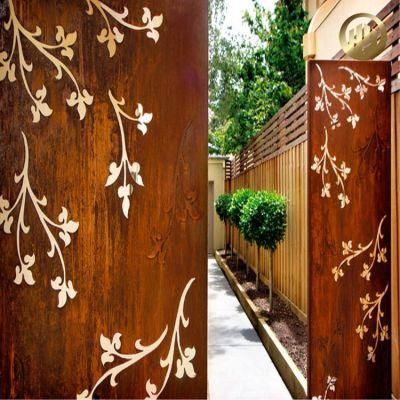 Corten Steel Room Divider Rusty Metal Decorative Screen