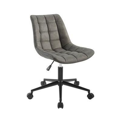 Retro Inspired PU Leather Upholstery Home Office Adjustable Computer Chair