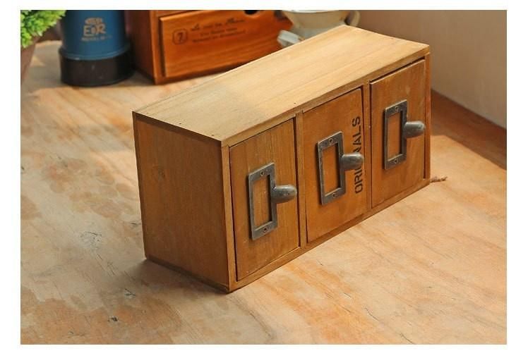 Wholesale Antique Natural MDF Solid Wooden Storage Chest