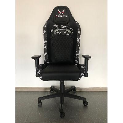 PU Leather and Fabric Gaming Chair Computer Racing Gamer Chair with Footrest