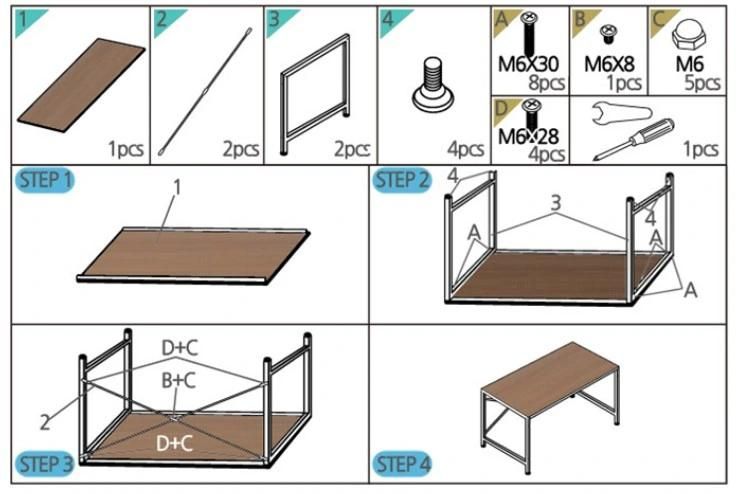 Easy Design Computer Table Office Desk with Low Price