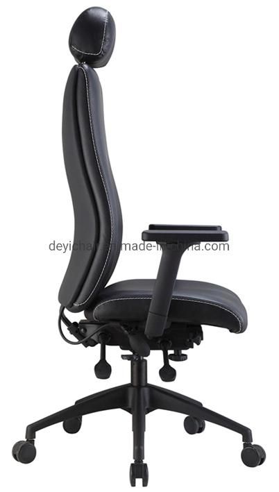 5 Lever Heavy Duty Mechanism Nylon Base Nylon Castor Class 4 Gas Lift with Adjustable Arms and Headrest Chair