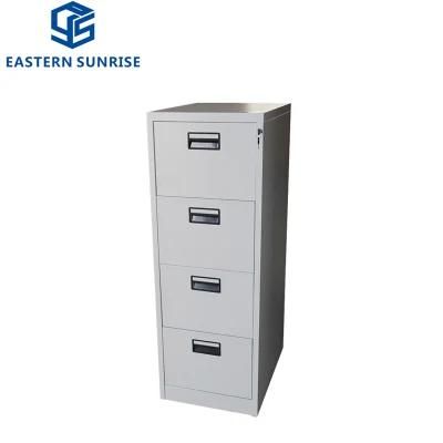 Four Drawer Metal Vertical Filing Cabinet for School Dormitory Office