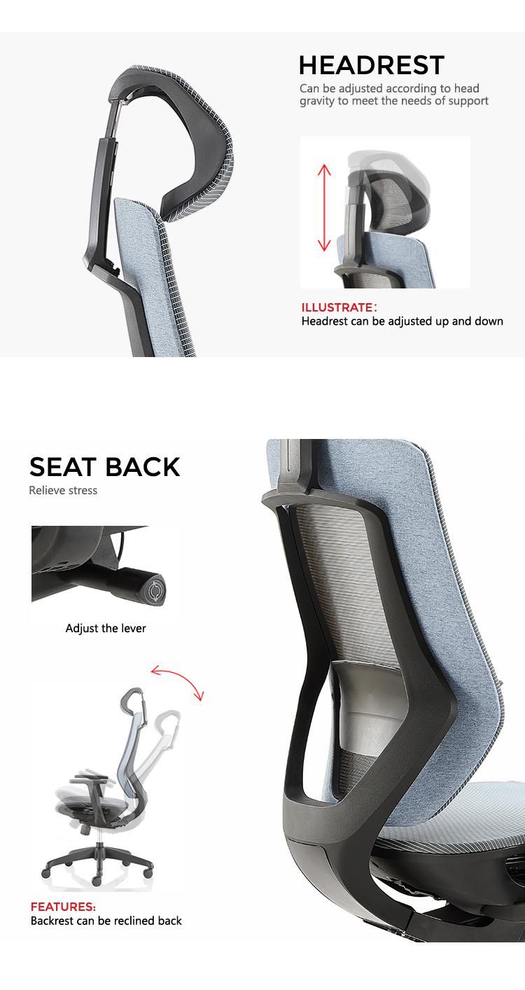 Manufacturer Chair Office Design 3D Adjustable Mesh Chair Ergonomic Rotating Office Chair