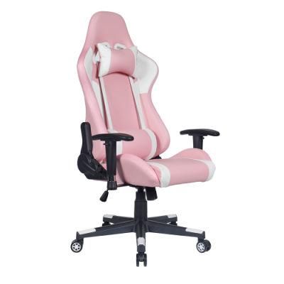 Custom PU Leather Computer Executive Office Racing Gaming Chair with Massage Lumbar and Neck Support