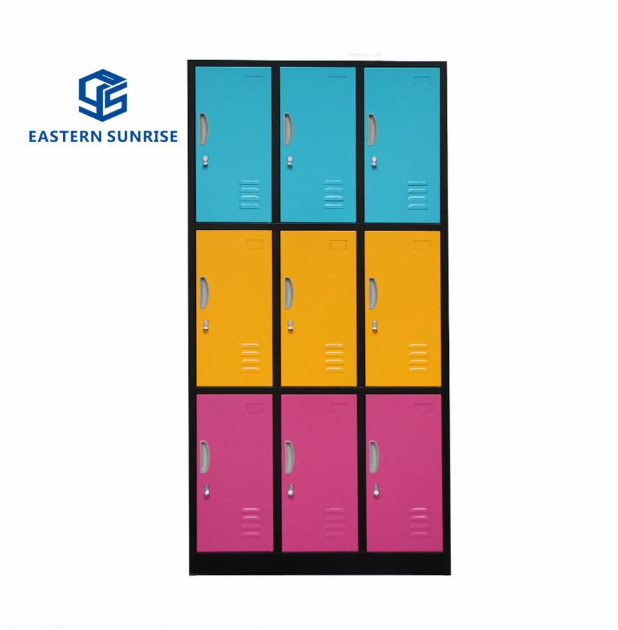 Wholesale Colorful Steel High Quality 9 Door Metal Locker