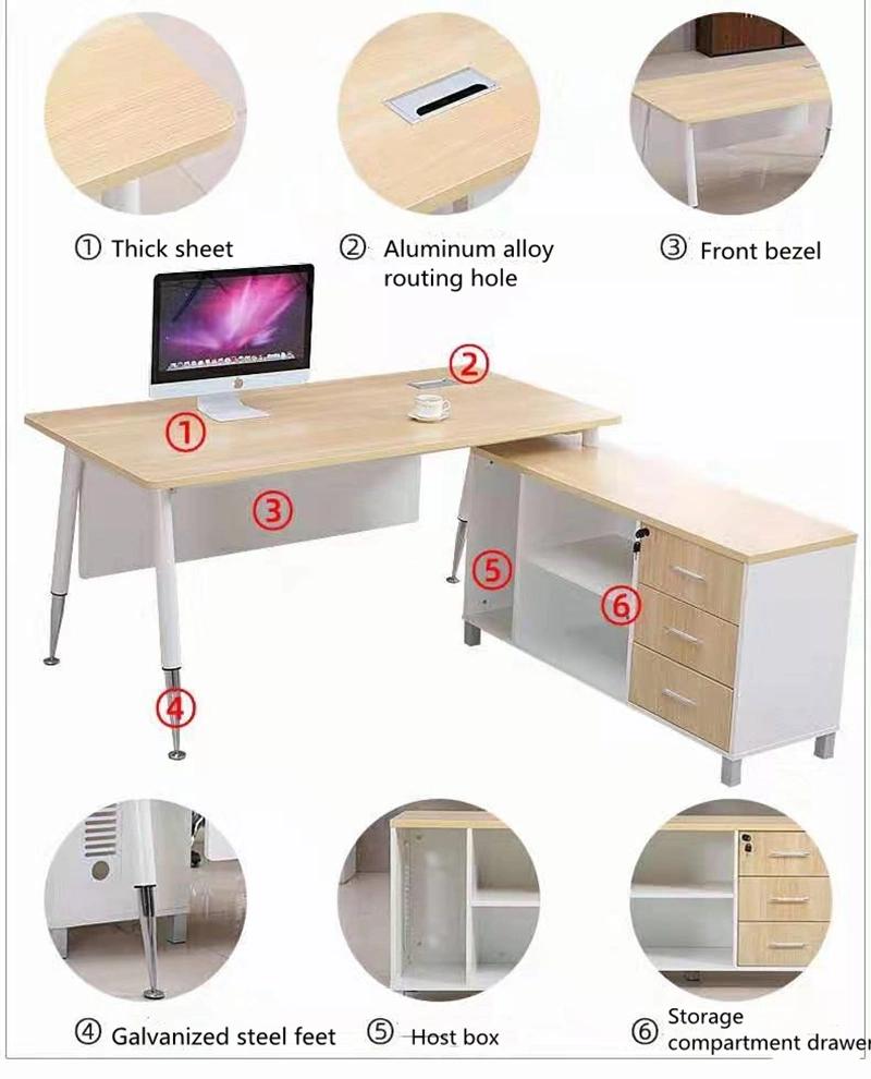 Executive Glossy Bedroom Traditional Workstation Executive Table Office Furniture