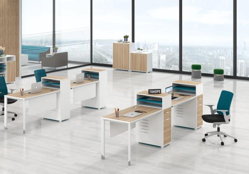 Office Table Top Quality Assemble Partitions Computer Desks for Clerk