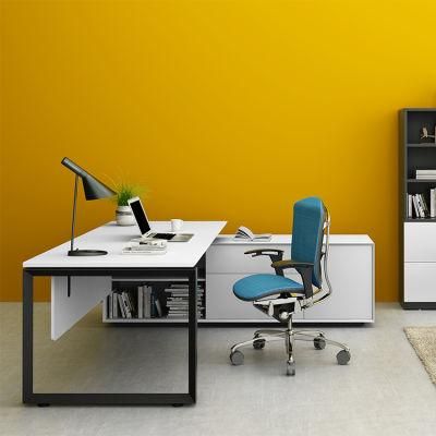 Best Price High Quality Plywood Melamine Simple Fashion Executive Modern Wooden Office Desks Set
