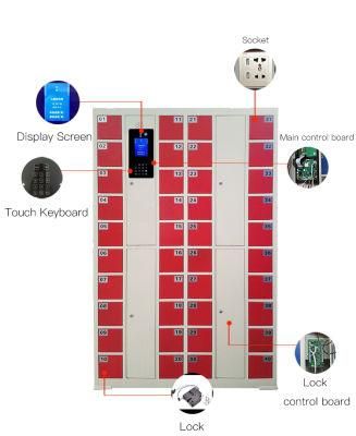 Touch Screen Fingerprint System Cell Phone Charging Locker