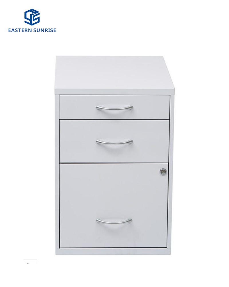 Iron Filing Cabinet with Three Drawers for Office Furniture