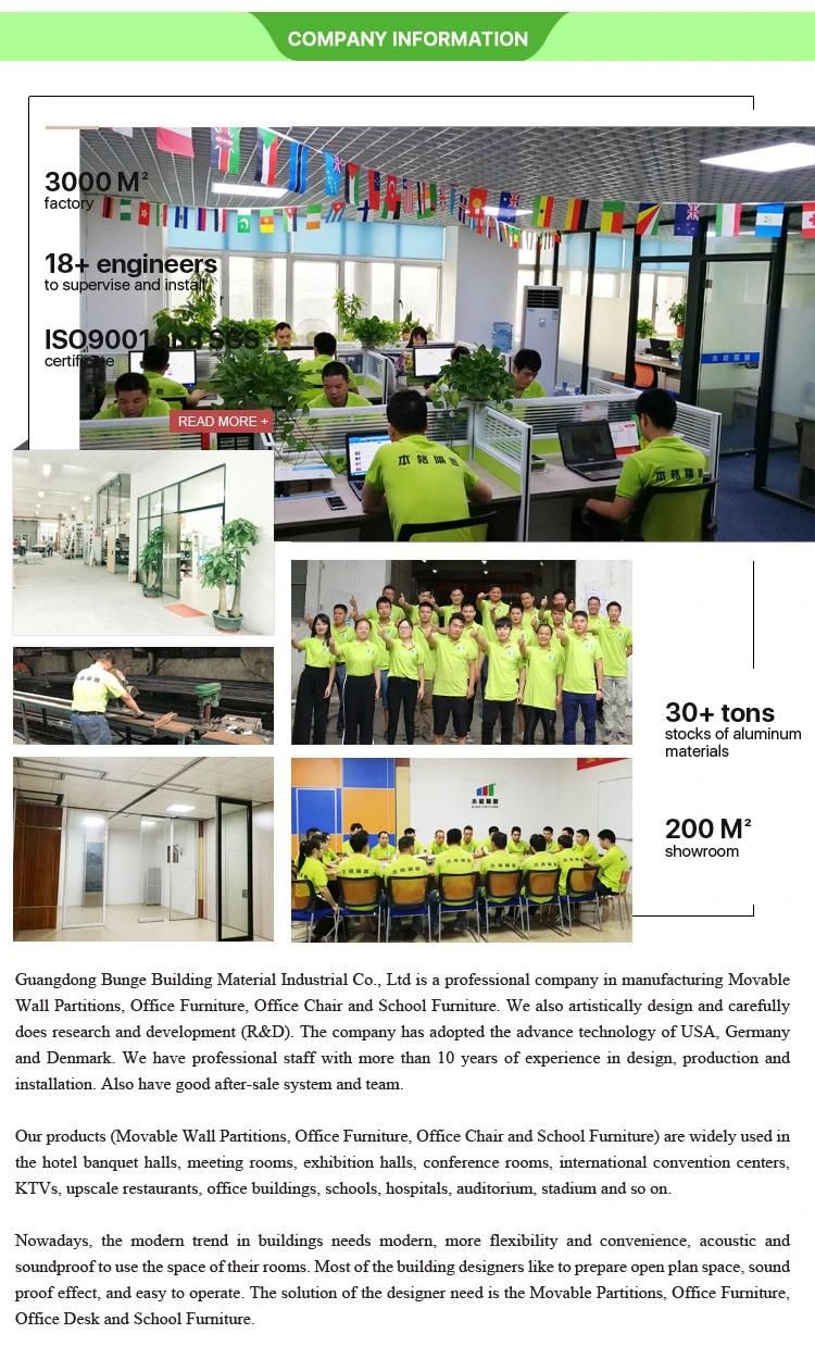 Sliding Folding Acoustic Operable Movable Partion Walls for Hotel