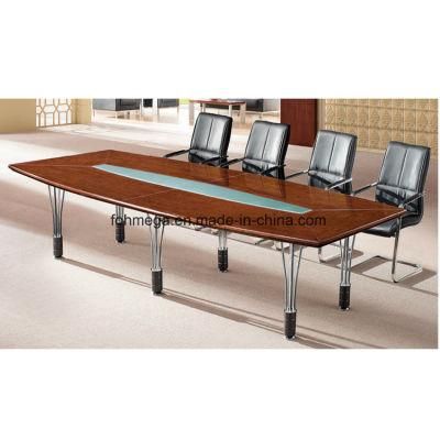 Metal Leg High Top Wood Surface Large Meeting Table 12 Person