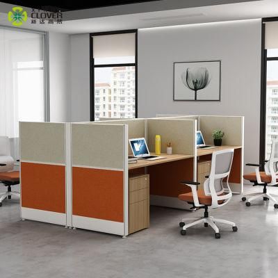 China Manufacturer Office High Quality Office Furniture Aluminium 4 Seater Staff Workstation
