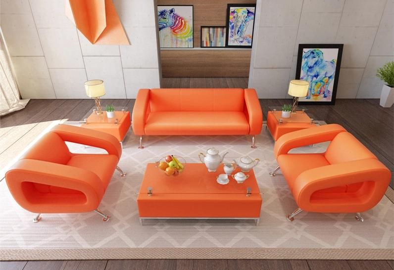Italy Style Milan Contemporary Leather Commerical Waiting Room Office Sofa