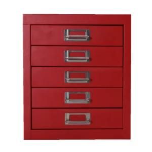 Factory Customized Modern Mini Vertical Filing Cabinet 5 Drawer Steel Storage Cabinet on Desk