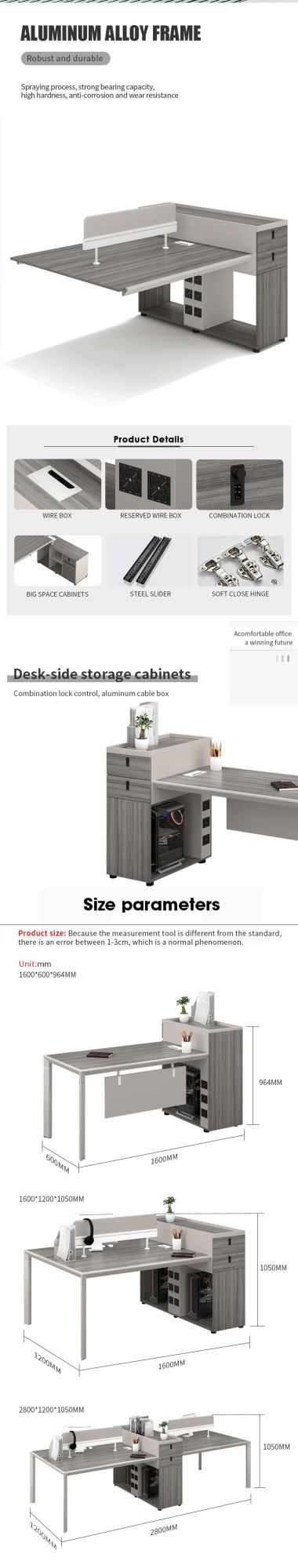 Table Desk Station Staff Furniture Small Appearance System Office Workstation