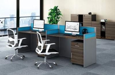 Modern Staff Partiton Office Furniture 2 Seats Workstation
