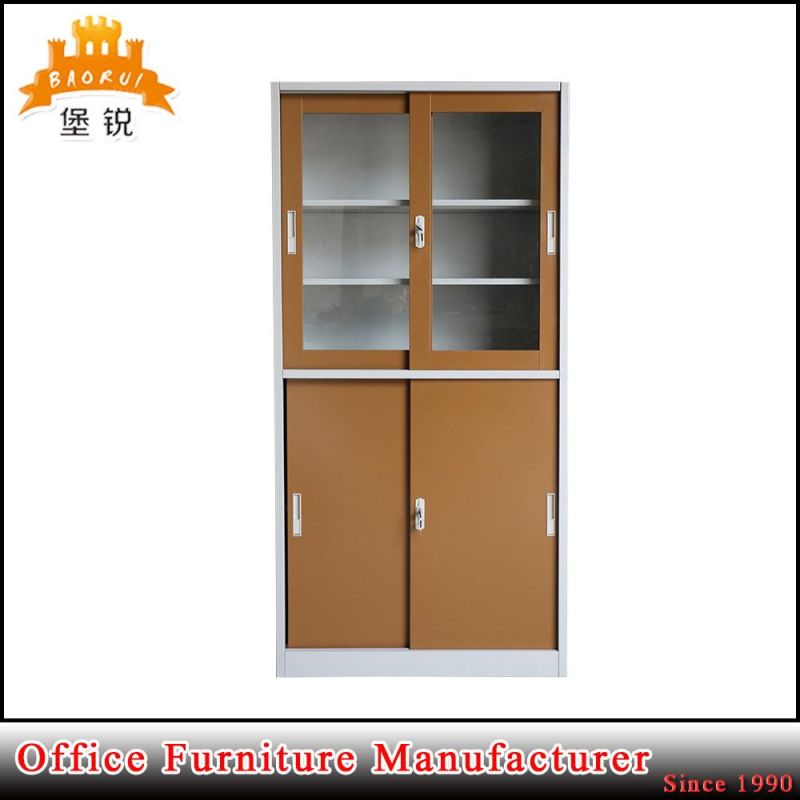 Glass Sliding Door Storage Metal Cabinet