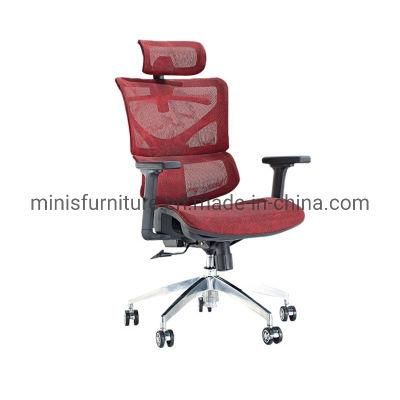 (M-OC081) Comfortable Room Furniture Swivel Red Mesh Fabric Office Chair Lift