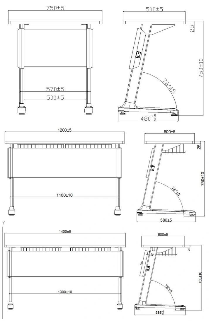 High School Office Training College Student Classroom Chair and Desk