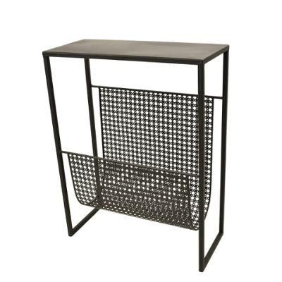 Factory Metal Fixed Modern Furniture Storage Newspaper Display Rack Magazine Shelf