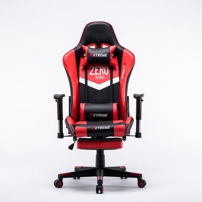 High Back Comfortable 2D Adjustable Gaming Racing Chair with Footrest